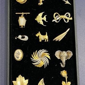 Vintage Gold tone Brooches